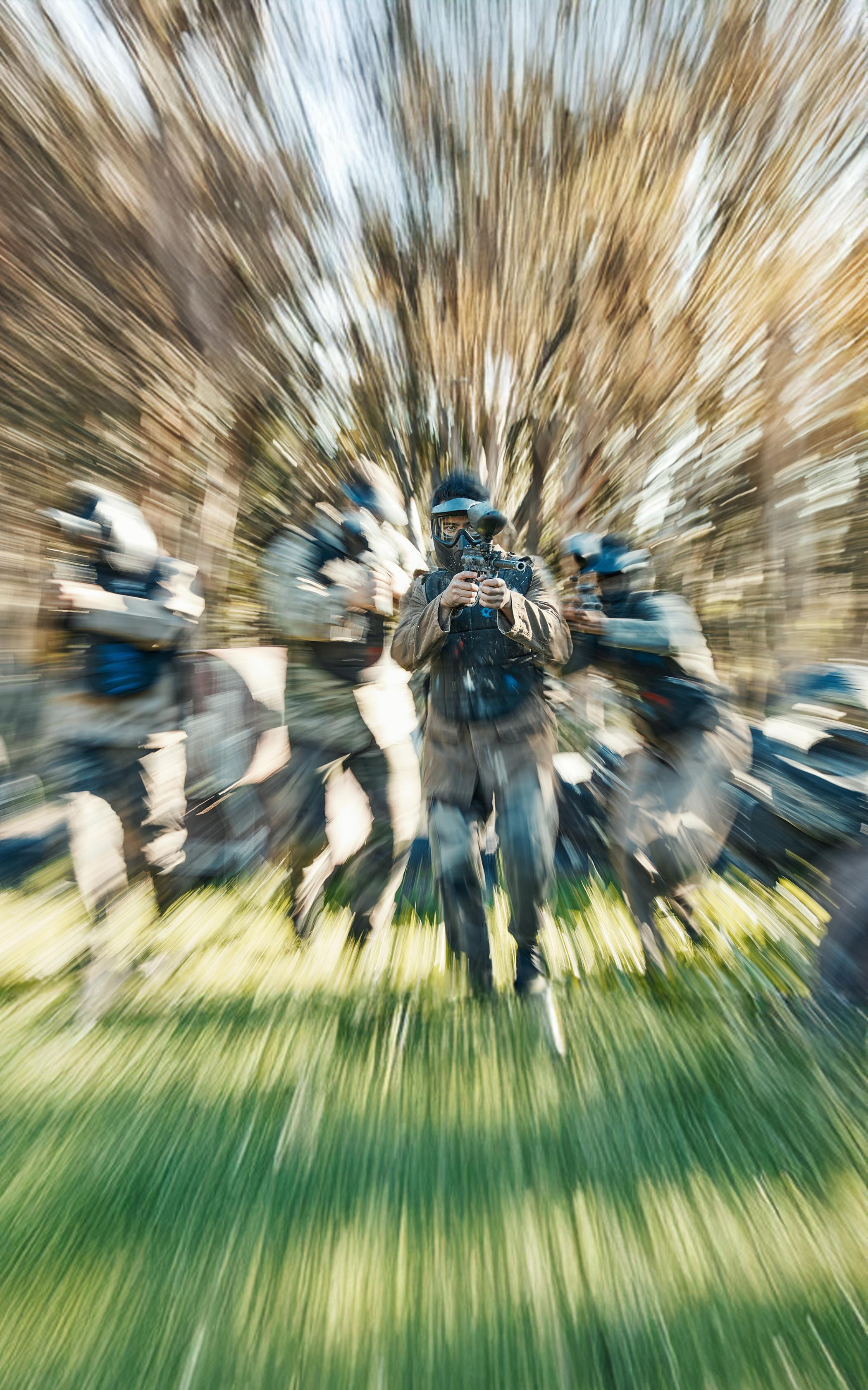 Dynamic Paintball Action