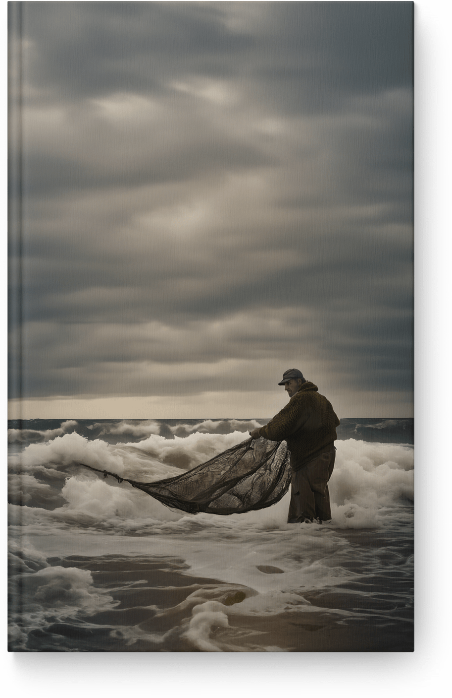 Stormy Coastal Fisherman