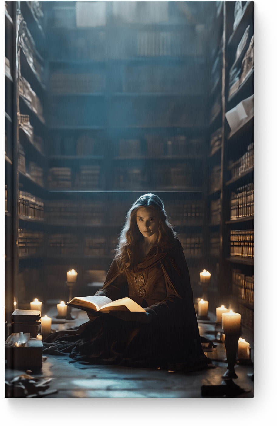 Enchanted Candlelit Library