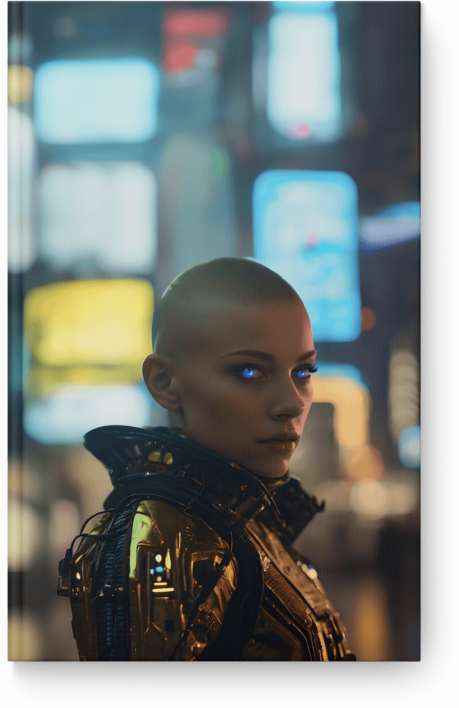 Neon Cybernetic Gaze