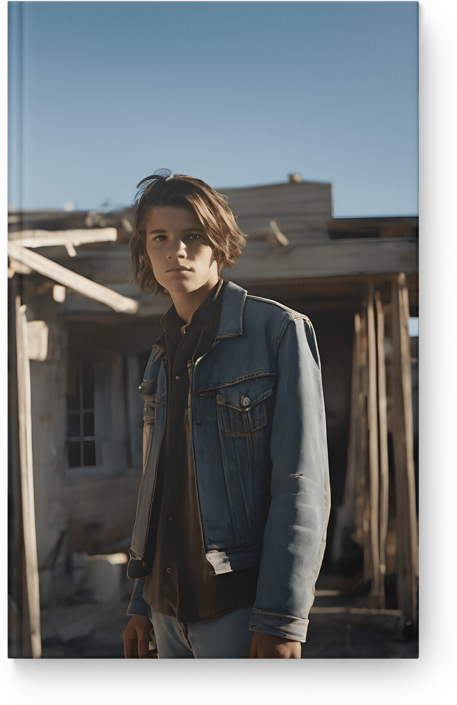 Rustic Denim Portrait