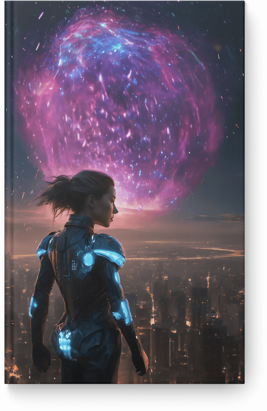 Neon Cosmic Guardian
